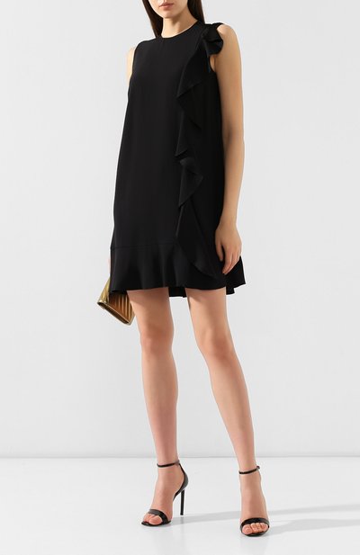 Платье с оборками REDVALENTINO черного цвета по цене 34550 руб., арт. SR3VAG05/0F1, фото 2 Платье с оборками REDVALENTINO, арт. SR3VAG05/0F1, фото 2