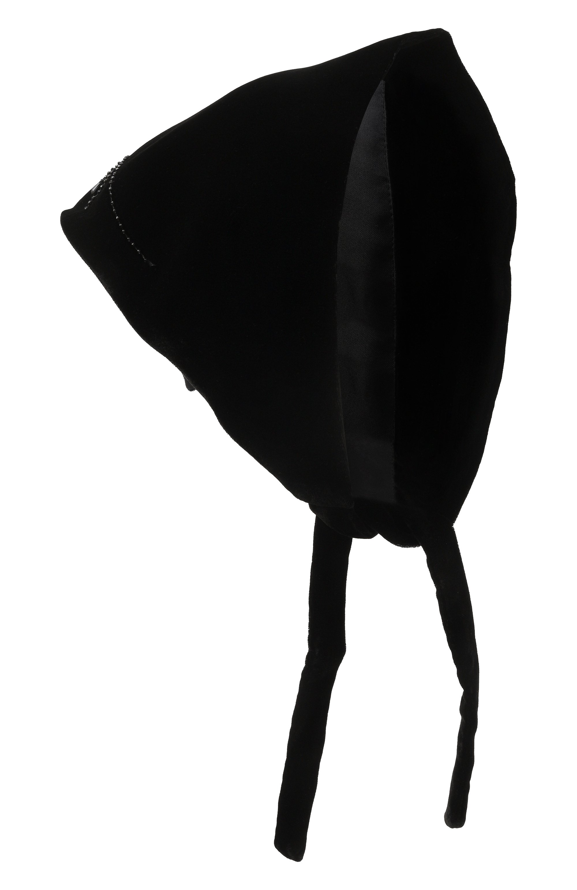 Бархатная косынка PANFIL черного цвета по цене 40000 руб., арт. 0-VL-KOS-DBV, фото 1 Бархатная косынка PANFIL, арт. 0-VL-KOS-DBV, фото 1