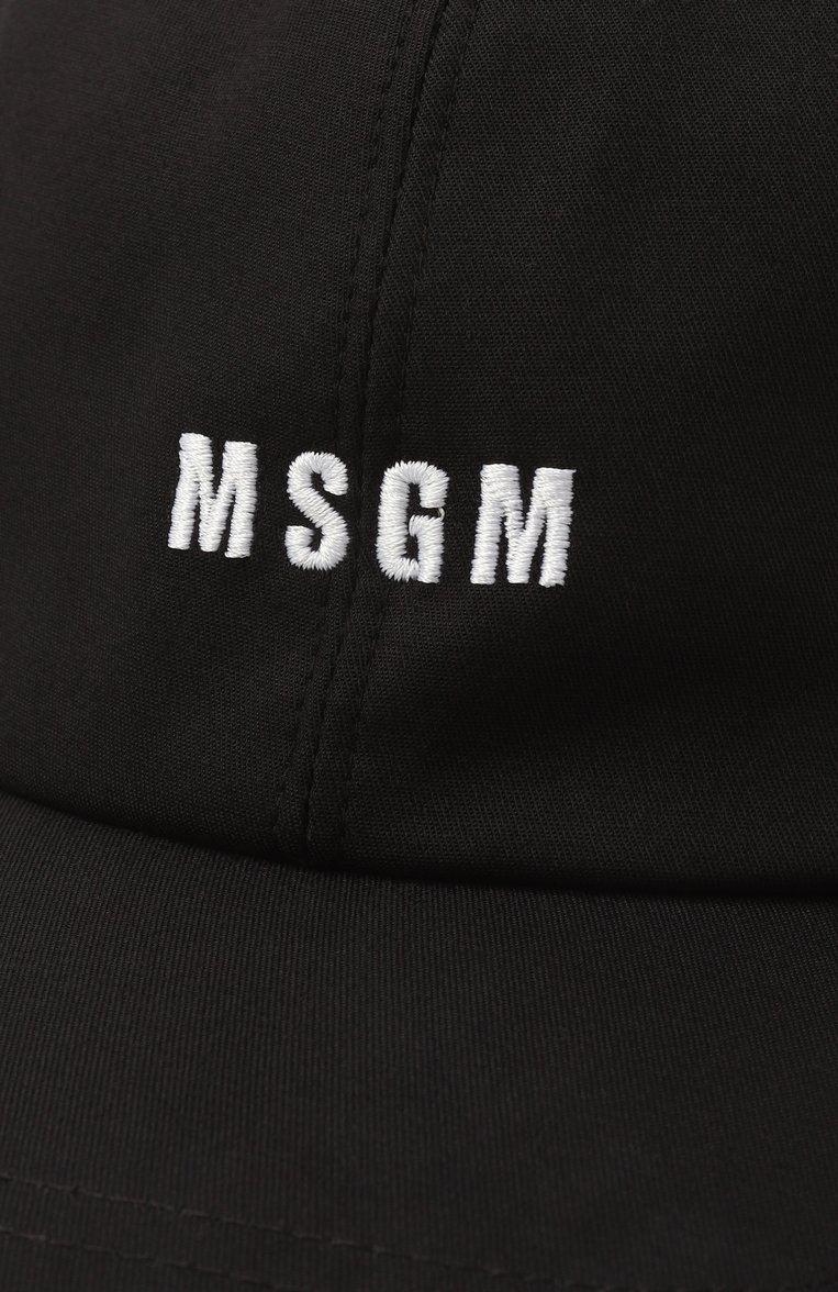 Мужская хлопковая бейсболка MSGM черного цвета, арт. 3840ML04/257126 | Фото 3 (Материал: Хлопок, Текстиль; Нос: Не проставлено)