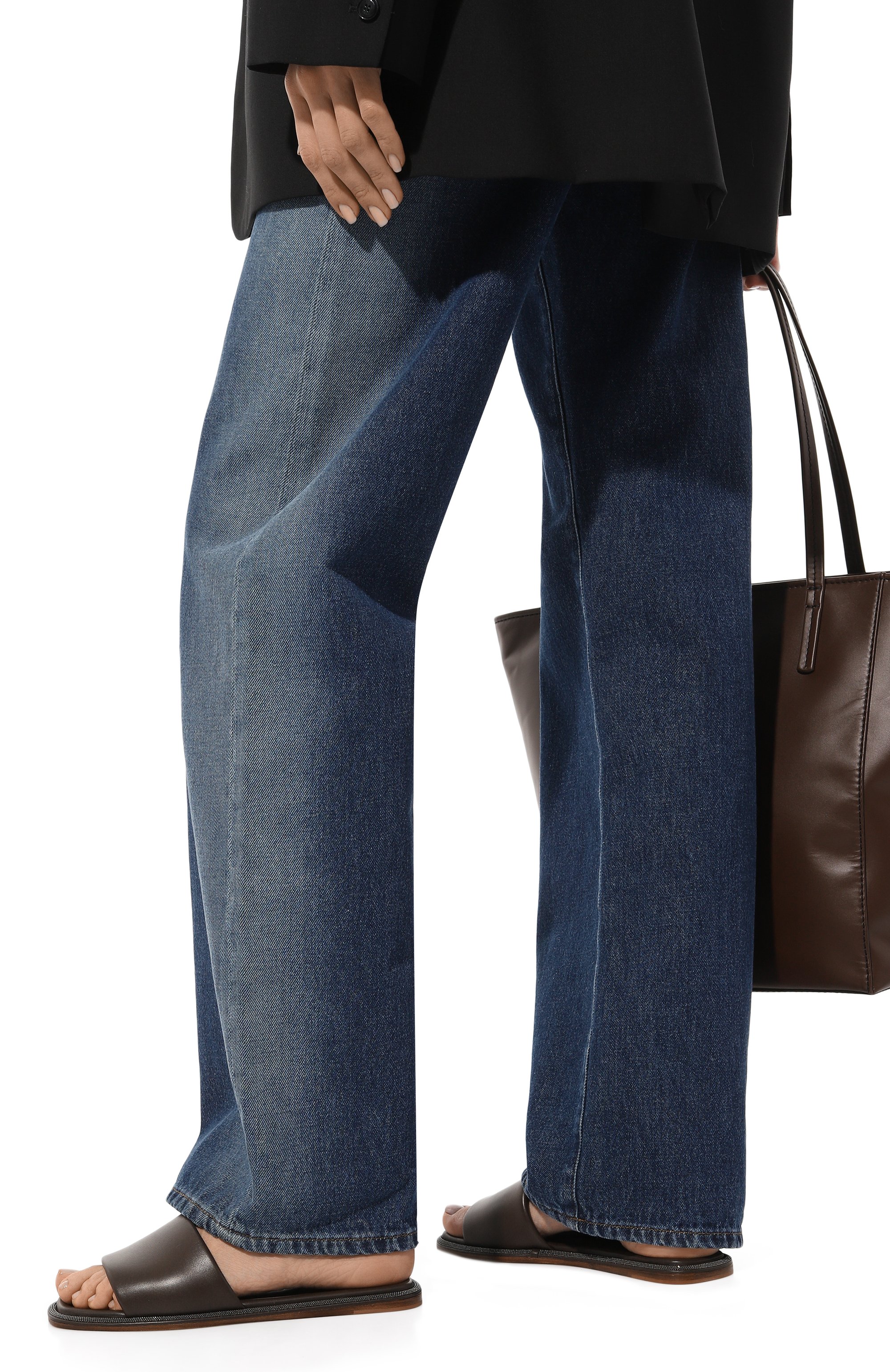 Кожаные шлепанцы BRUNELLO CUCINELLI, арт. MZCWCB1358, фото 3