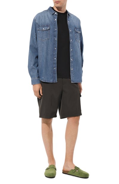 Текстильные сабо MC2 SAINT BARTH зеленого цвета по цене 13050 руб., арт. STBA/SANDAL MULE/00870D, фото 2 Текстильные сабо MC2 SAINT BARTH, арт. STBA/SANDAL MULE/00870D, фото 2