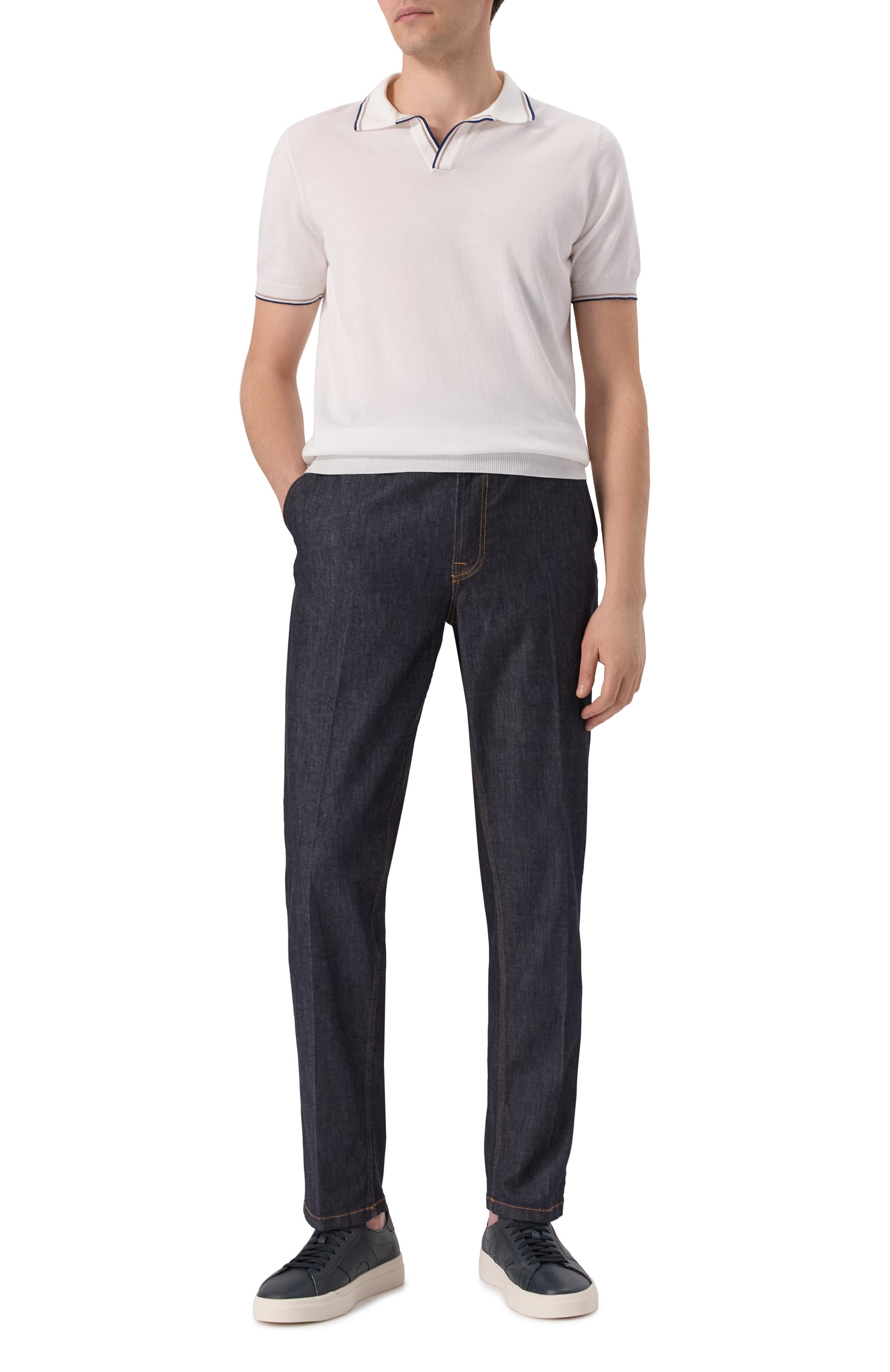 Кожаные кеды double buckle SANTONI, арт. MBGG21967PNNTSIW, фото 2