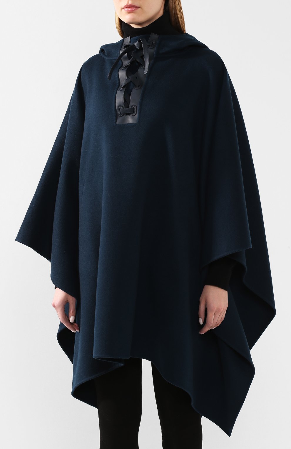 Кашемировое пончо LORO PIANA зеленого цвета по цене 647000 руб., арт. FAL0226, фото 3 Кашемировое пончо LORO PIANA, арт. FAL0226, фото 3