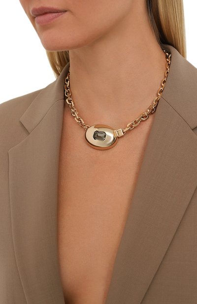 Колье GIORGIO ARMANI золотого цвета по цене 61750 руб., арт. 61I011 3F200, фото 2 Колье GIORGIO ARMANI, арт. 61I011 3F200, фото 2