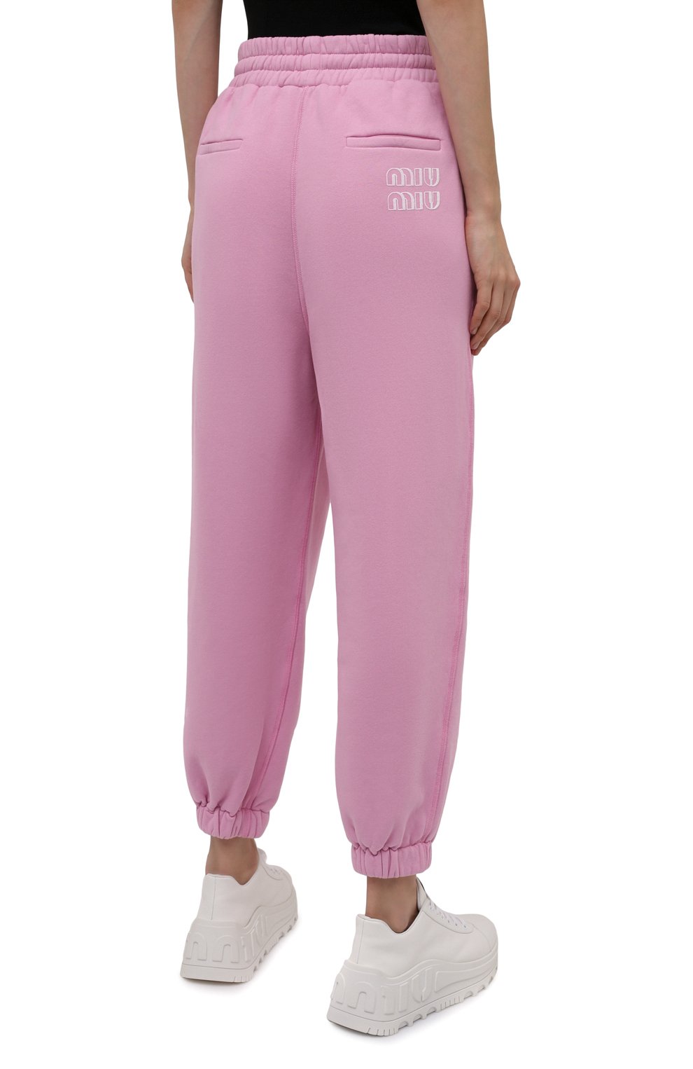 Хлопковые джоггеры MIU MIU, арт. MJP259-1ZF3-F0E18, фото 4