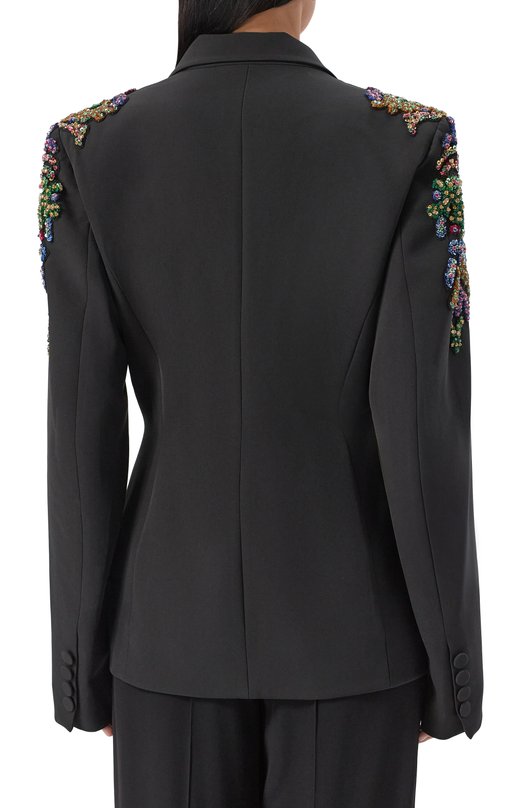Жакет с отделкой стразами и пайетками Zuhair Murad PJK25001/CRCA019 Чёрный  PJK25001/CRCA019 Фото 4
