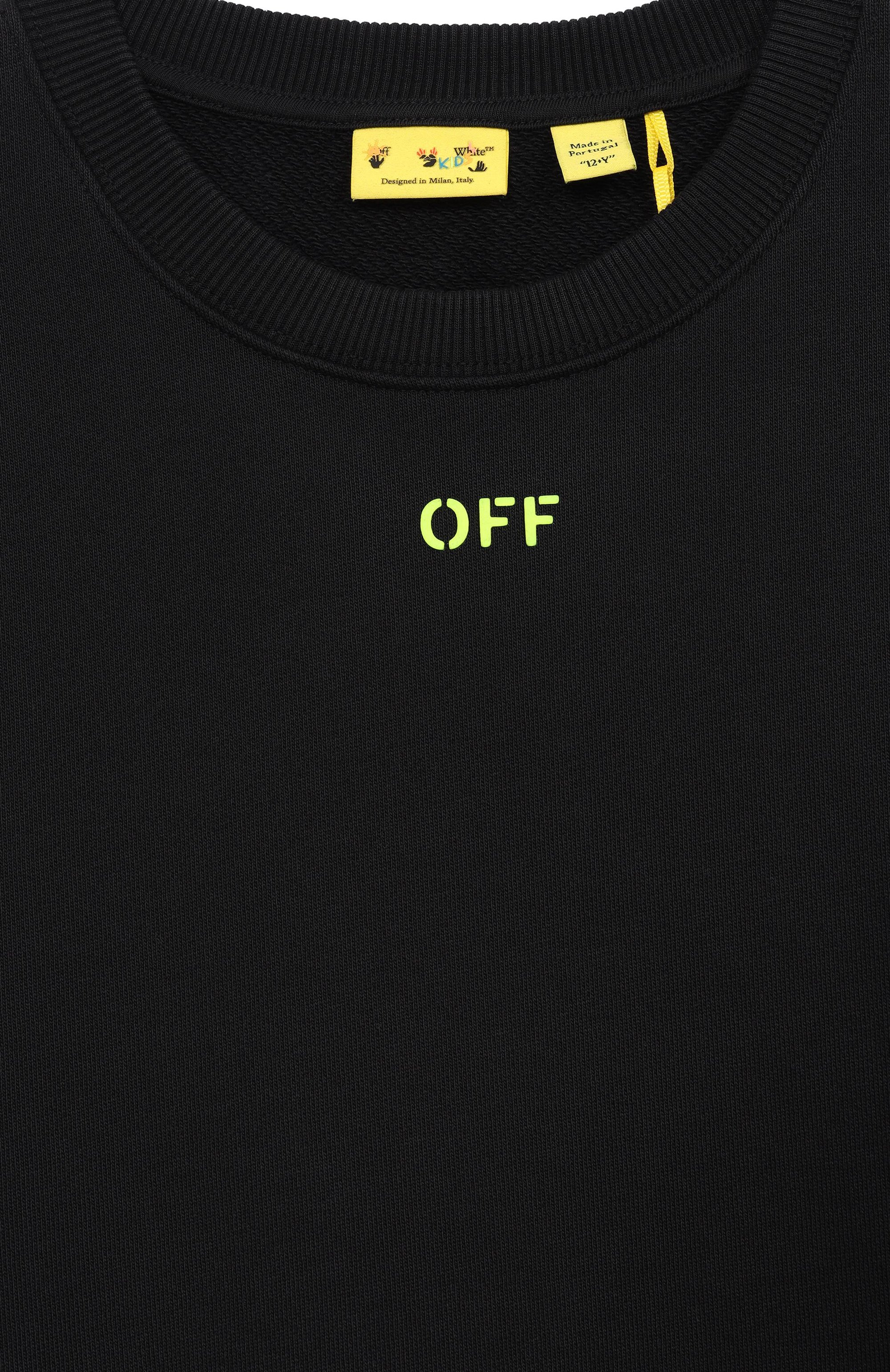 Хлопковый свитшот OFF-WHITE, арт. 0BBA001S26FLE003, фото 3