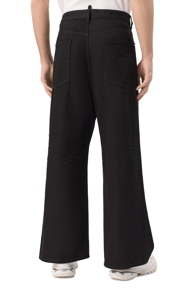 Мужские джинсы icon DSQUARED2 черного цвета, арт. S79LA0087/S30564 | Фото 4 (Длина (брюки, джинсы): Стандартные; Кросс-КТ: Деним; Материал внешний: Деним, Хлопок; Силуэт М (брюки): Широкие; Стили: Streetwear)