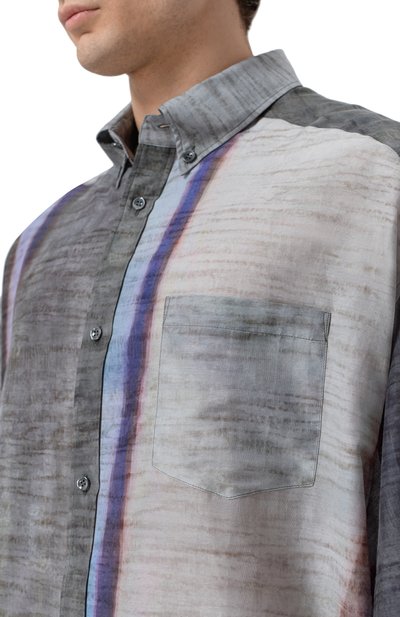 Рубашка из хлопка и шелка GIORGIO ARMANI, арт. GM003727/TE21684, фото 5