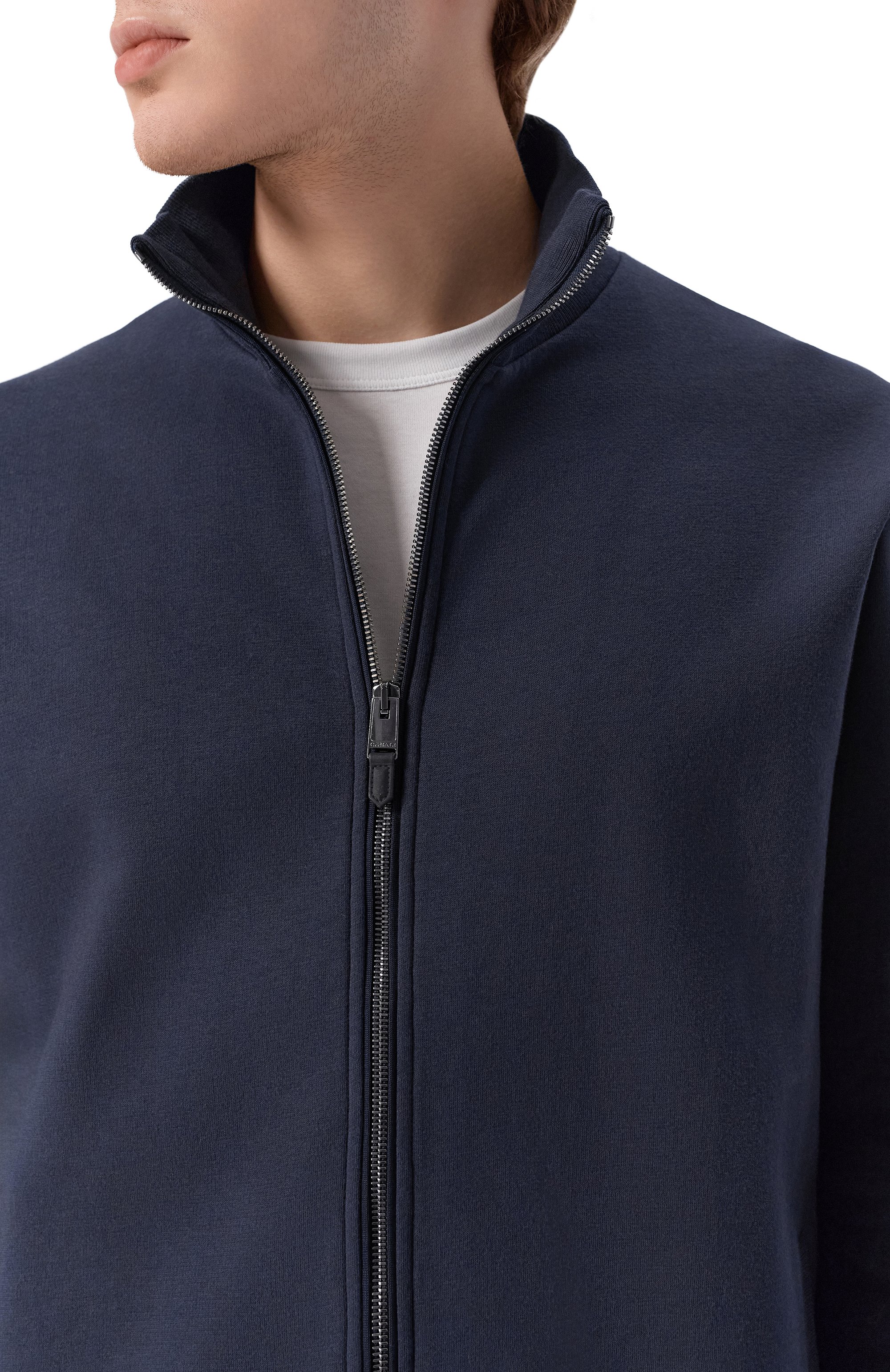 Хлопковая толстовка CANALI темно-синего цвета по цене 122500 руб., арт. T0942/MJ02447, фото 5 Хлопковая толстовка CANALI, арт. T0942/MJ02447, фото 5