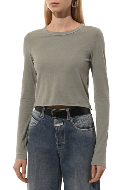 Хлопковый лонгслив SLVRLAKE, арт. TLBY100P F0GR, фото 3