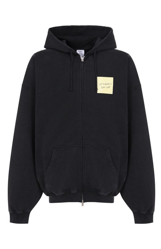 Хлопковая толстовка VETEMENTS UA65HD210B/1302 M0LLET0N Серый UA65HD210B/1302 M0LLET0N