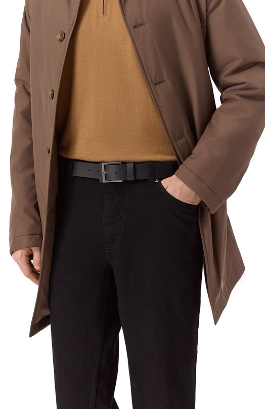 Кожаный ремень HUGO 50558785 Чёрный  50558785 Фото 2