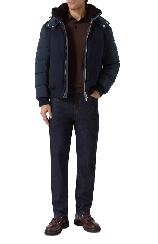 Пуховый бомбер Impero-BAB Moorer IMPER0/BAB Синий  IMPER0/BAB Фото 2