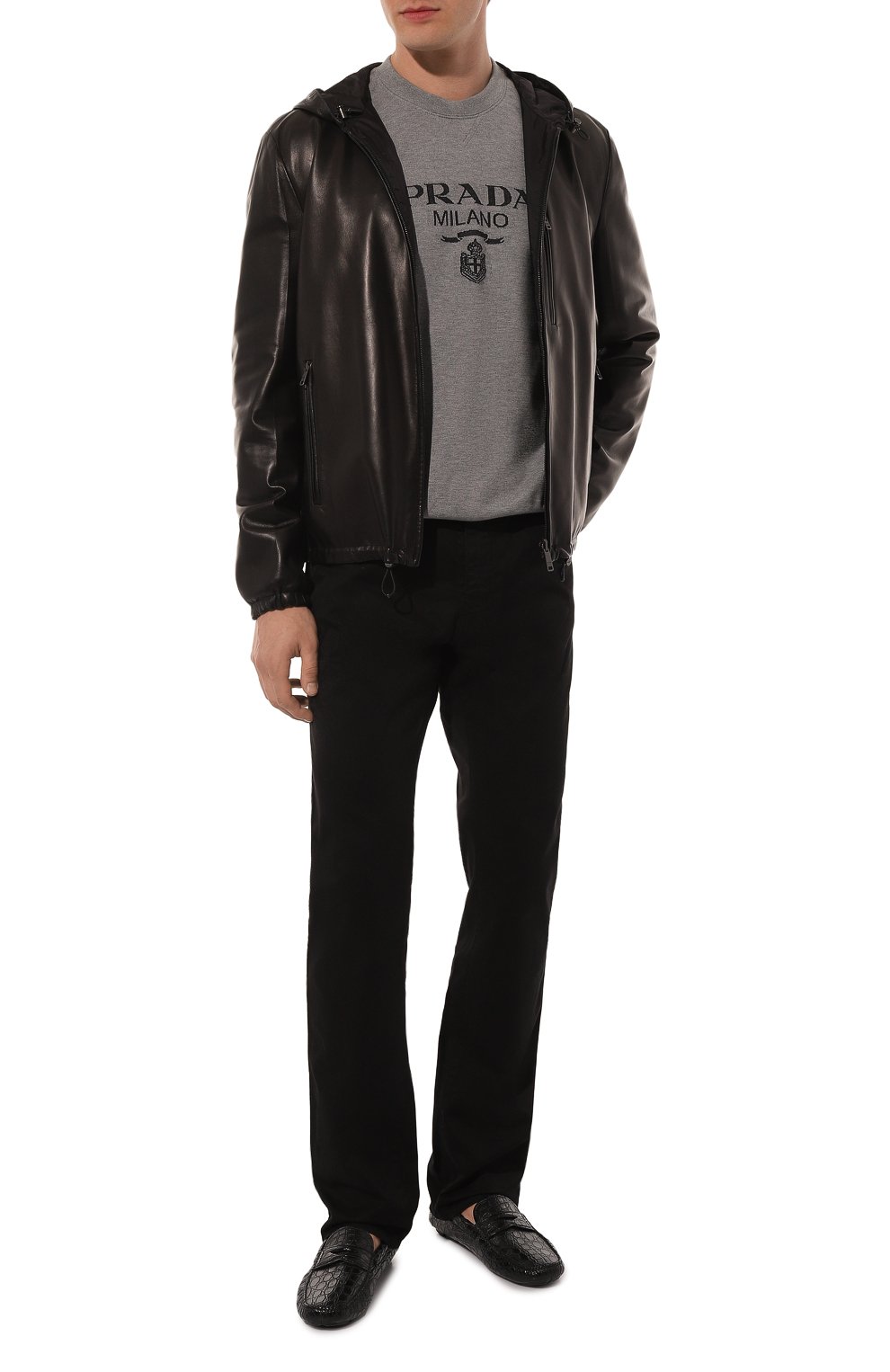 Мокасины из кожи каймана PRADA, арт. 2DD158-XNL-F073A-U00F, фото 2