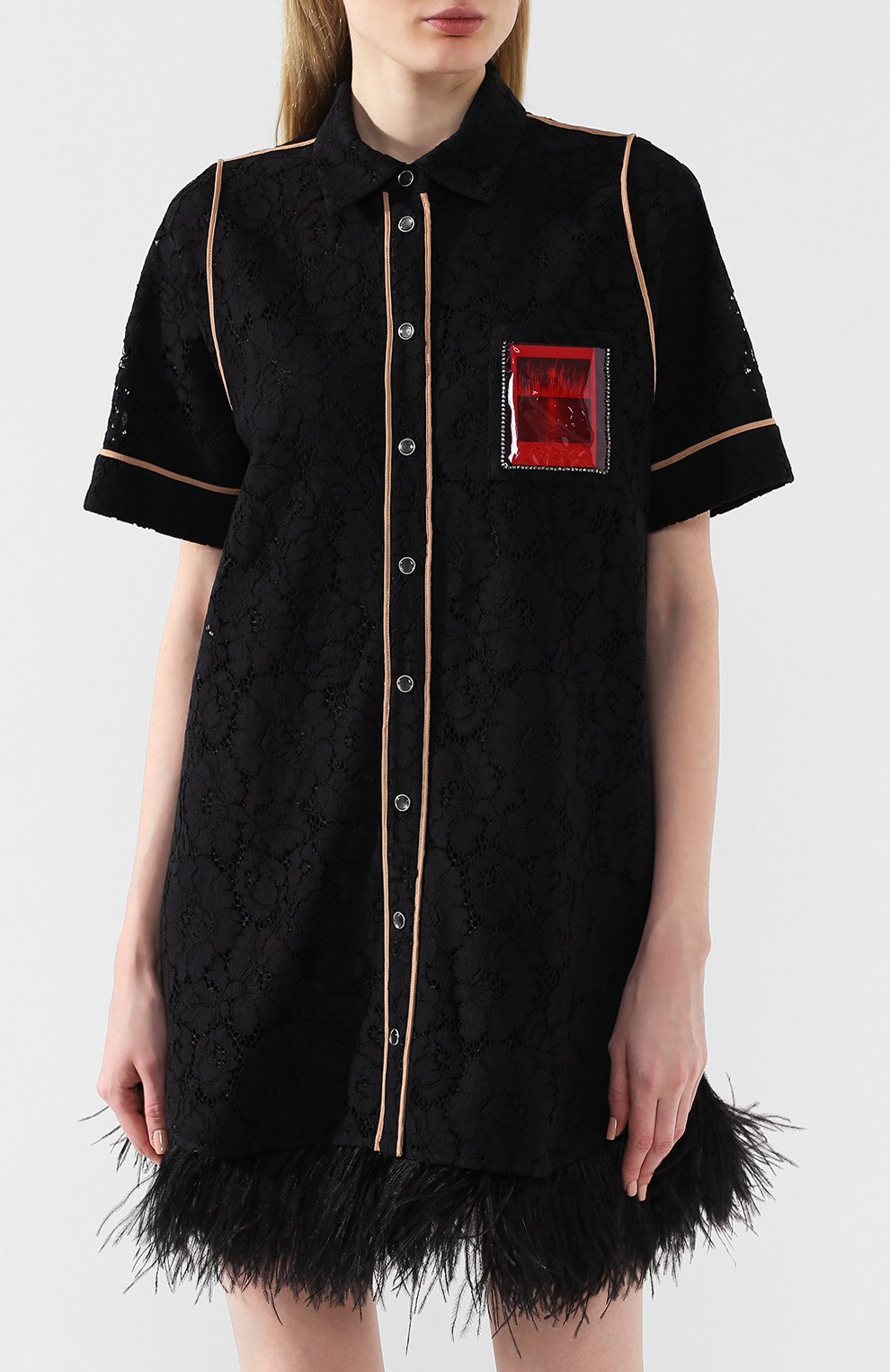 Платье из хлопка и вискозы N21, арт. 19E N2M0/H101/4921, фото 3