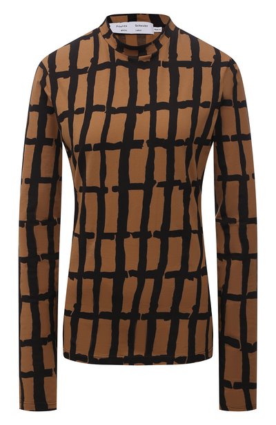 Женская хлопковый лонгслив PROENZA SCHOULER WHITE LABEL, арт. WL2134277-JC150-GRID