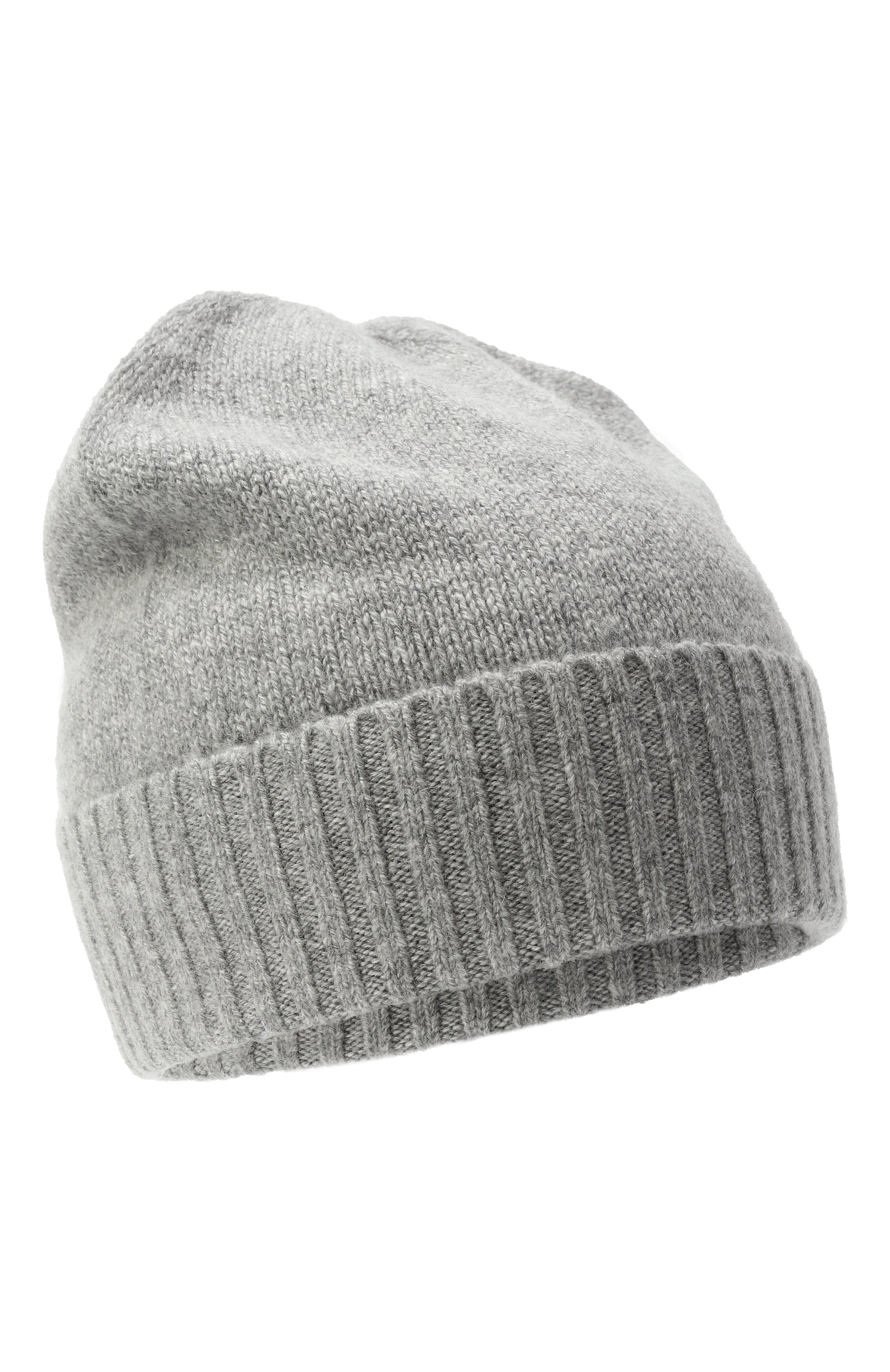 Кашемировая шапка ALLUDE серого цвета по цене 15100 руб., арт. 255/11245, фото 1 Кашемировая шапка ALLUDE, арт. 255/11245, фото 1