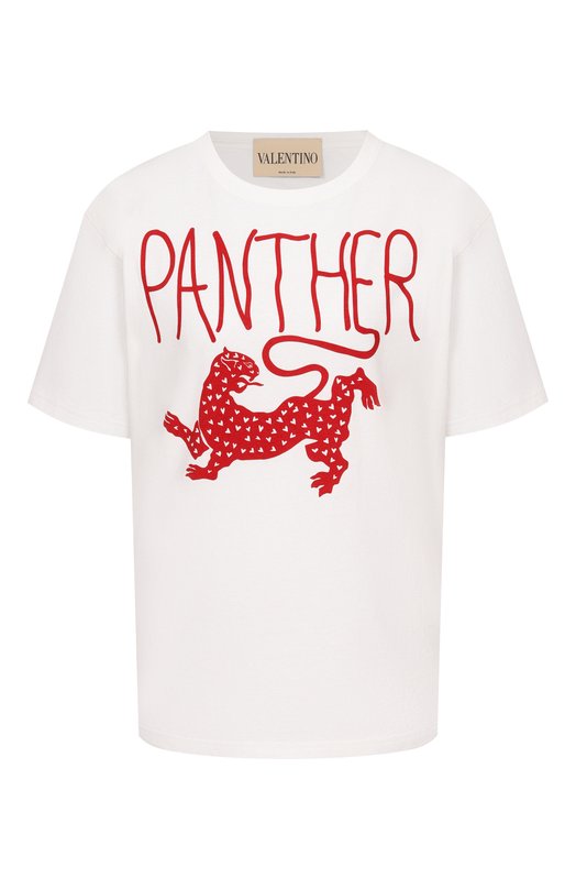 Хлопковая футболка Valentino 8B3MG25W/A55 Белый 8B3MG25W/A55