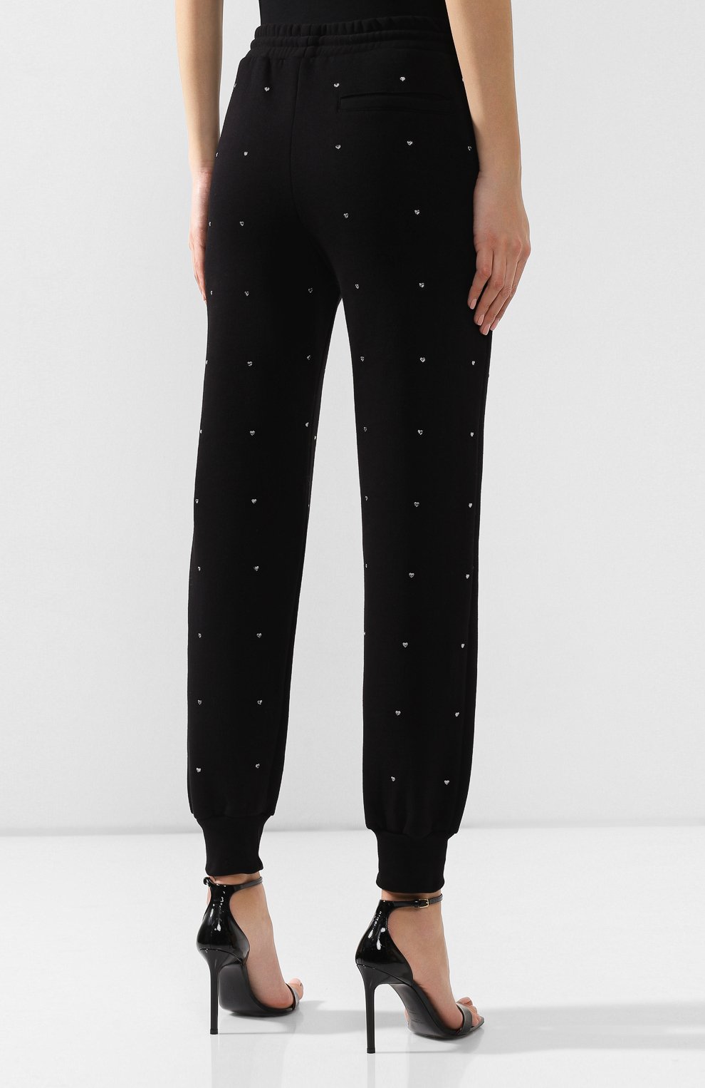 Хлопковые джоггеры MSGM черного цвета по цене 39200 руб., арт. 2742MDP163 195799, фото 4 Хлопковые джоггеры MSGM, арт. 2742MDP163 195799, фото 4