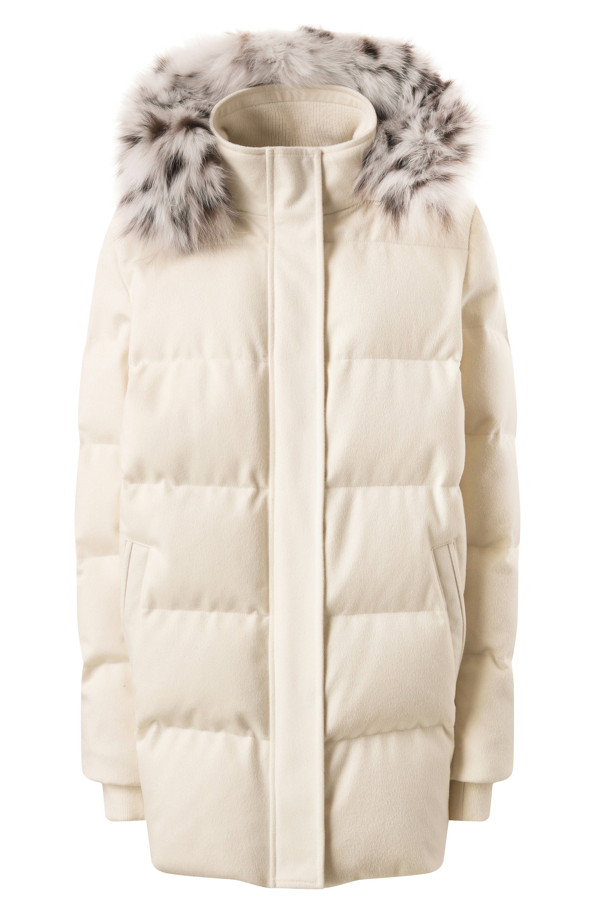 Кашемировы�й пуховик с отделкой из рыси MVST, арт. FTBKB-Y553LX/LC1664, фото 1