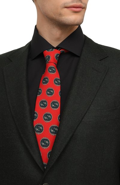 Шерстяной галстук GUCCI, арт. 612084 4B200, фото 2