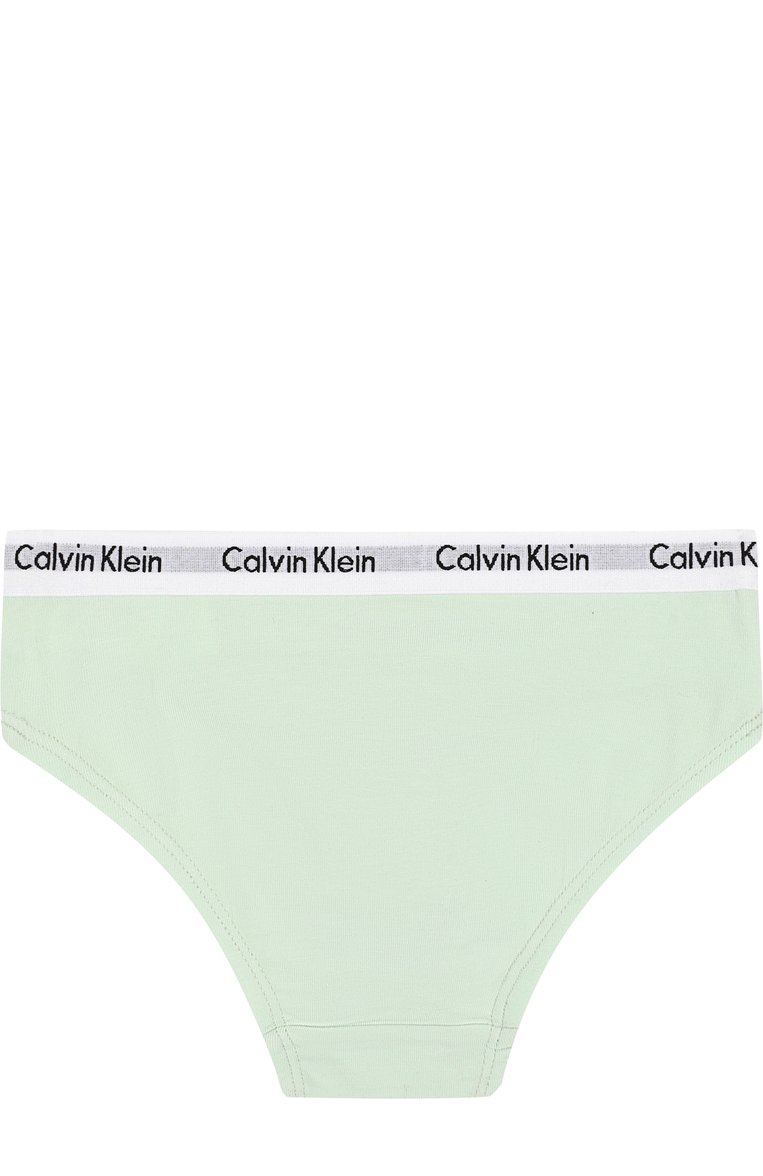 Детские комплект из двух пар трусов с логотипом бренда CALVIN KLEIN серого цвета, арт. G80G895001/4-7 | Фото 4 (Статус проверки: Проверена категория; Материал внешний: Хлопок; Девочки Кросс-КТ: Комплект-белье; Рукава: Короткие; Материал сплава: Проставлено; Драгоценные камни: Проставлено)