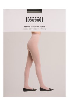 Женские колготки WOLFORD зеленого цвета, арт. 11338 | Фото 1 (Материал внешний: Шерсть, Синтетический материал; Материал сплава: Проставлено; Нос: Не проставлено)