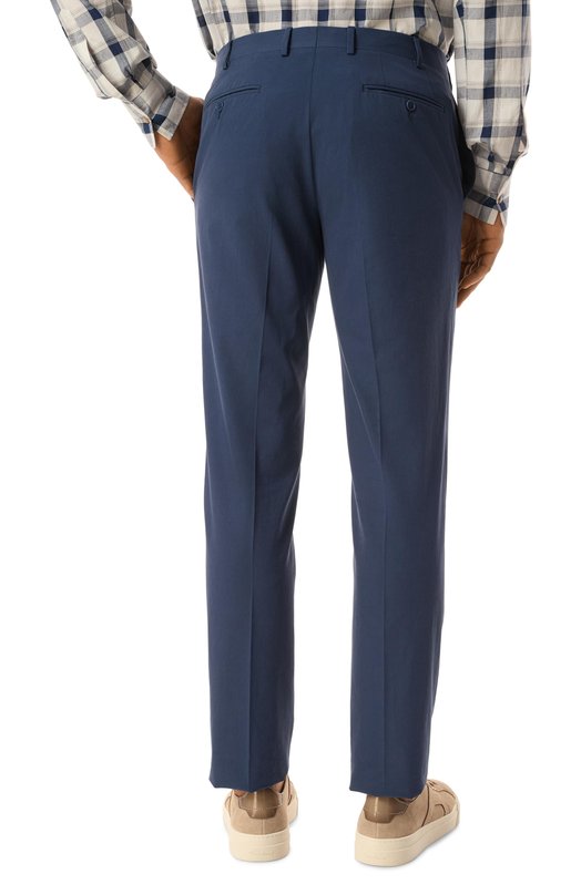 Хлопковые брюки Canali 71019/AV05528/60 Синий  71019/AV05528/60 Фото 4
