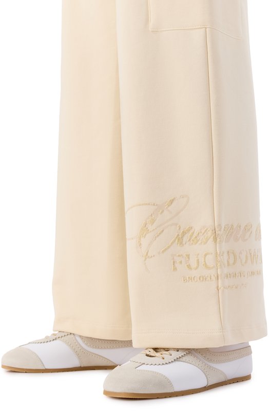 Хлопковые брюки-карго Comme des Fuckdown CFABW01398 Кремовый  CFABW01398 Фото 5