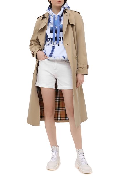 Джинсовые шорты 7 FOR ALL MANKIND белого цвета по цене 11650 руб., арт. JSWUA850WH, фото 2 Джинсовые шорты 7 FOR ALL MANKIND, арт. JSWUA850WH, фото 2