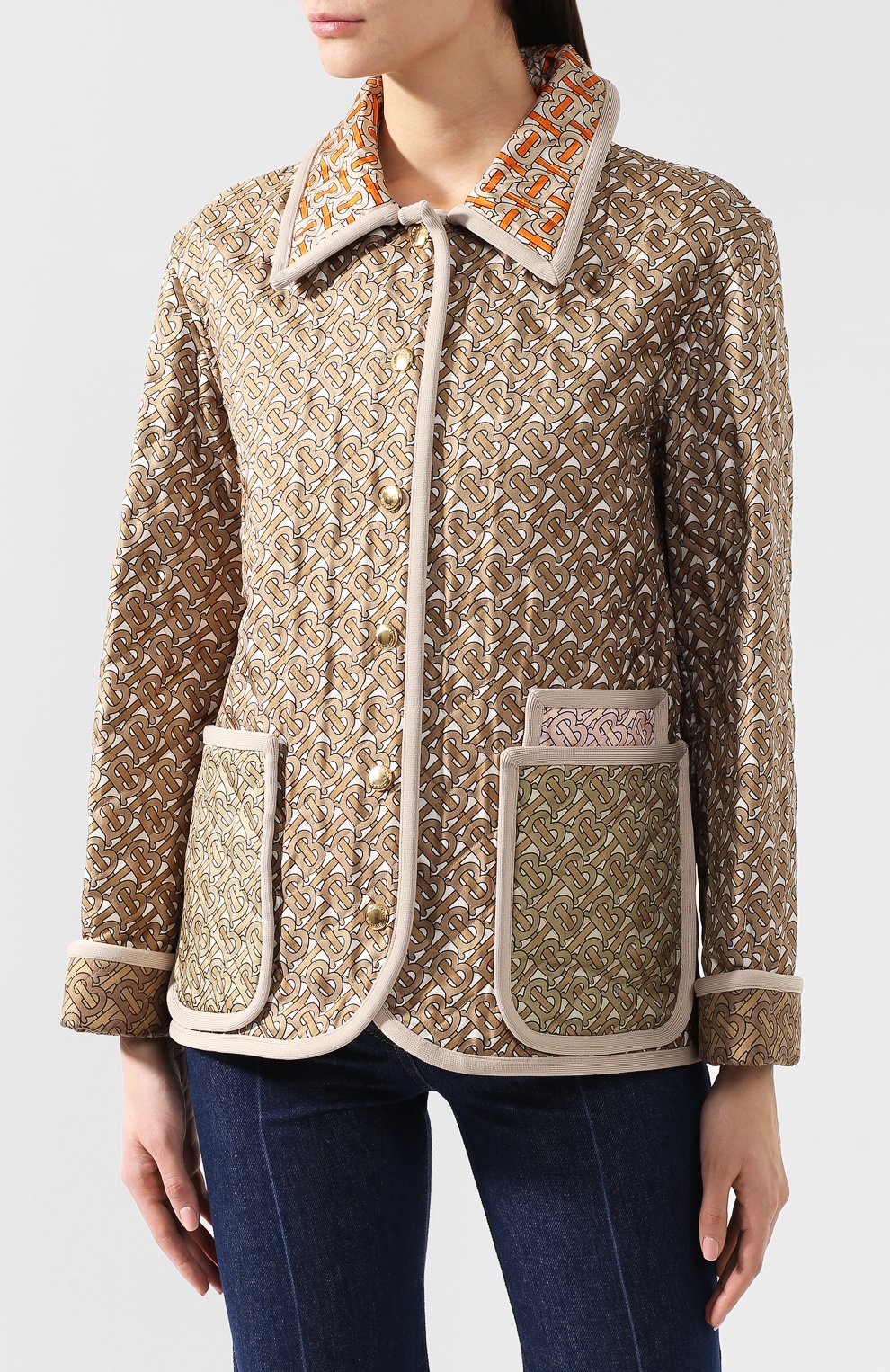 Куртка из смеси шелка и хлопка BURBERRY, арт. 4560876, фото 3