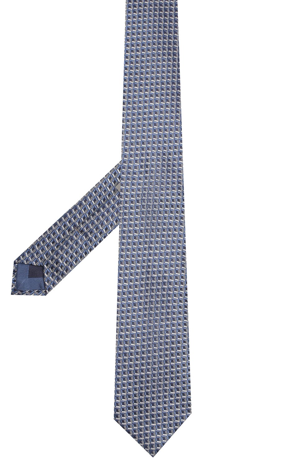 Шелковый галстук CORNELIANI темно-синего цвета по цене 17800 руб., арт. 83U390-9120320/00, фото 2 Шелковый галстук CORNELIANI, арт. 83U390-9120320/00, фото 2
