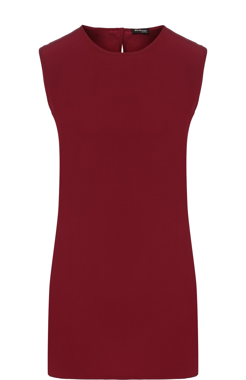 Однотонный шелковый топ свободного кроя KITON, арт. D45444K0333715002, фото 1