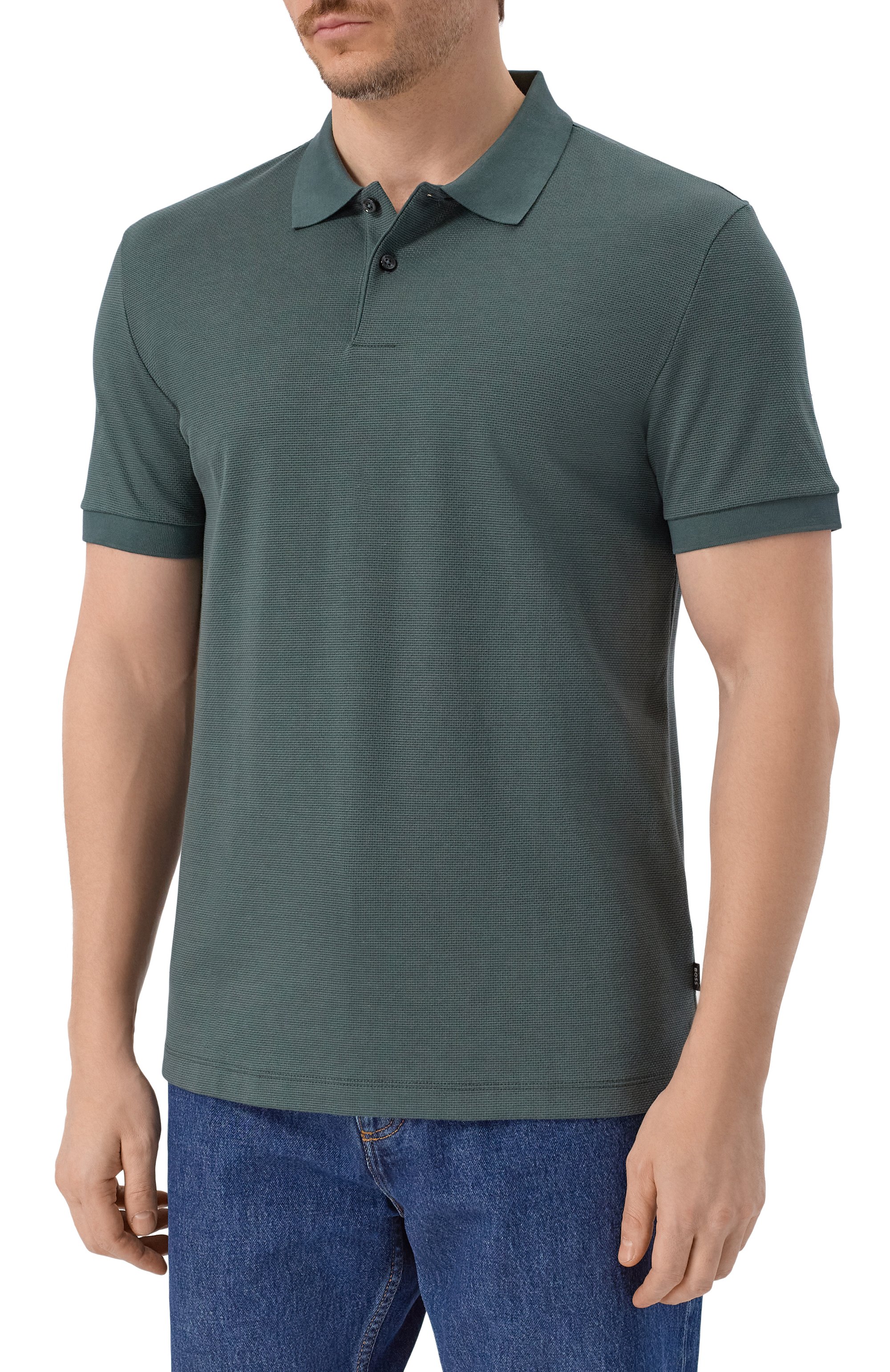 Хлопковое поло BOSS, арт. 50555172, фото 3