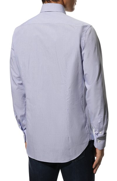 Хлопковая сорочка ALESSANDRO GHERARDI синего цвета по цене 18650 руб., арт. BP1-1G-7T/1069, фото 4 Хлопковая сорочка ALESSANDRO GHERARDI, арт. BP1-1G-7T/1069, фото 4