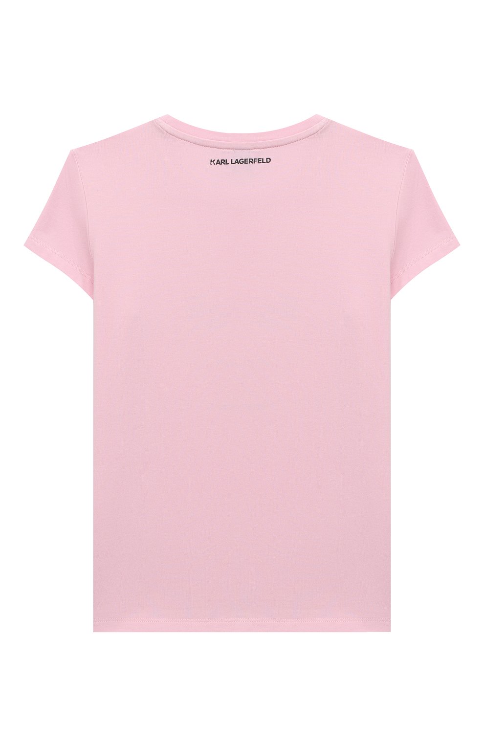 Футболка KARL LAGERFELD KIDS розового цвета по цене 6735 руб., арт. Z15258, фото 2 Футболка KARL LAGERFELD KIDS, арт. Z15258, фото 2