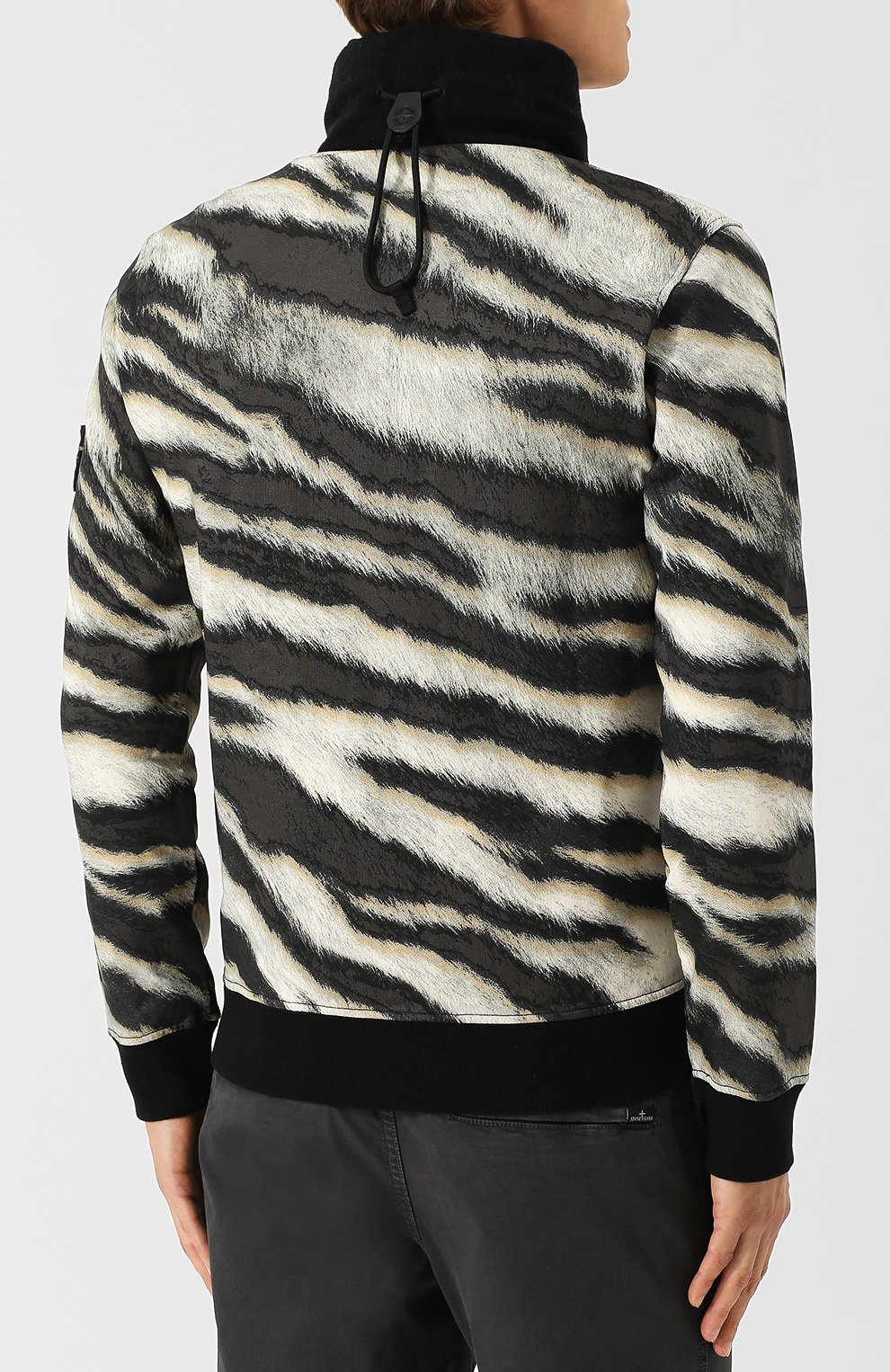 Хлопковая толстовка на молнии с воротником-стойкой и капюшоном STONE ISLAND, арт. 6915652E3, фото 4