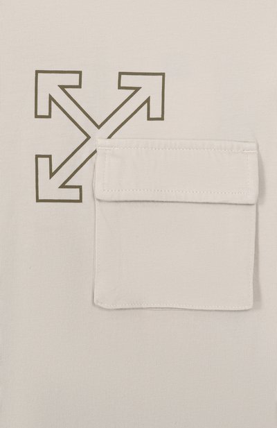 Хлопковая футболка OFF-WHITE, арт. 0BAA016S26JER001_001, фото 3