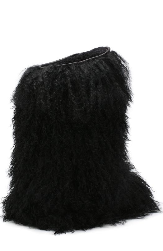 фото Сапоги furry с отделкой из овчины saint laurent