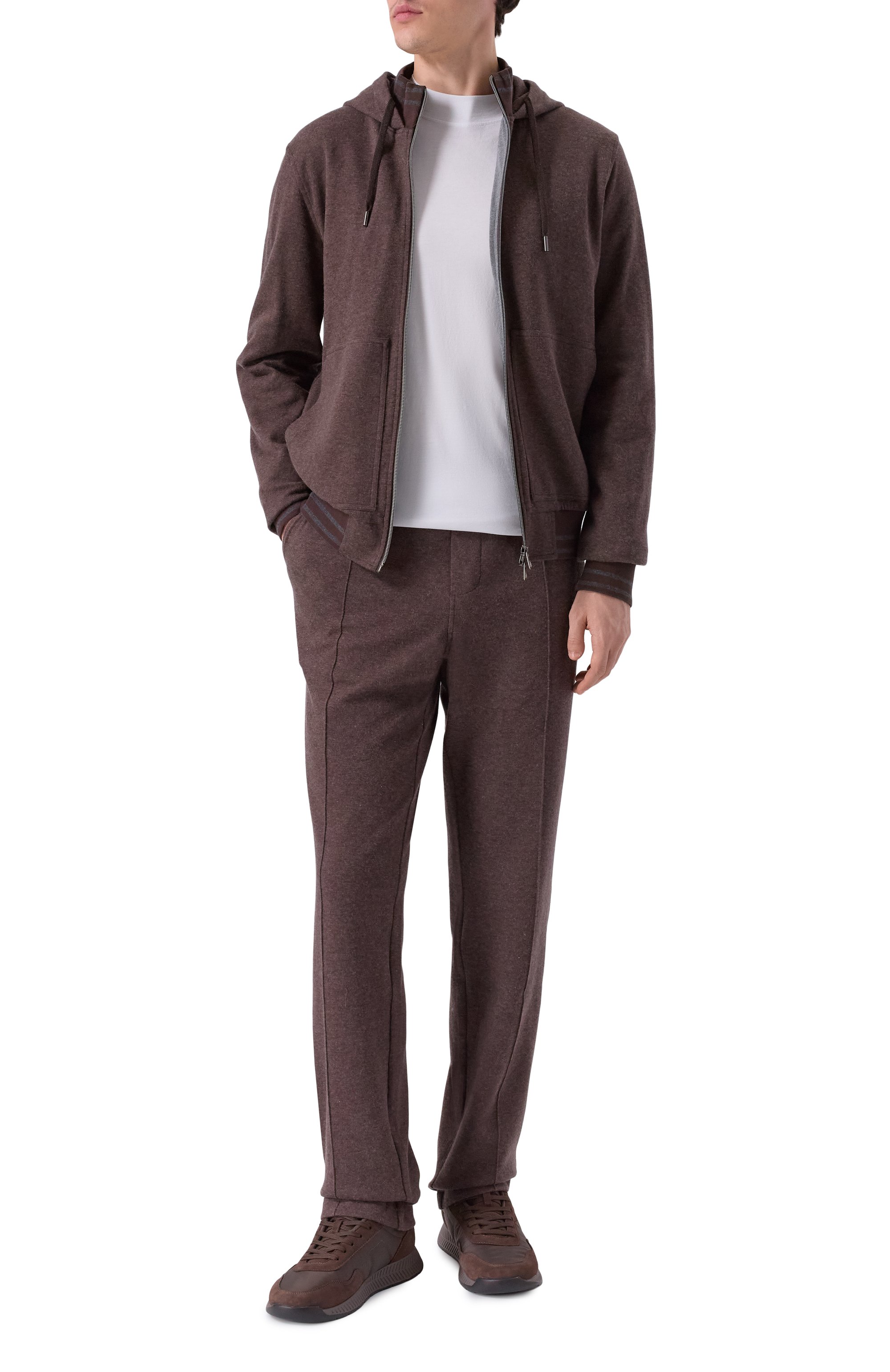 Брюки из хлопка и кашемира CAPOBIANCO, арт. 19M707.LB00., фото 2