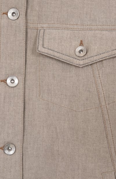 Куртка изо льна и вискозы BRUNELLO CUCINELLI, арт. BL1360459C, фото 3