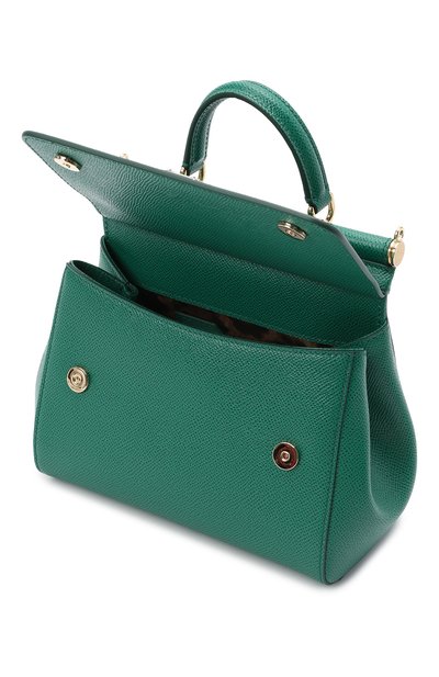 Сумка sicily medium DOLCE & GABBANA зеленого цвета по цене 189000 руб., арт. BB6003/A1001, фото 4 Сумка sicily medium DOLCE & GABBANA, арт. BB6003/A1001, фото 4