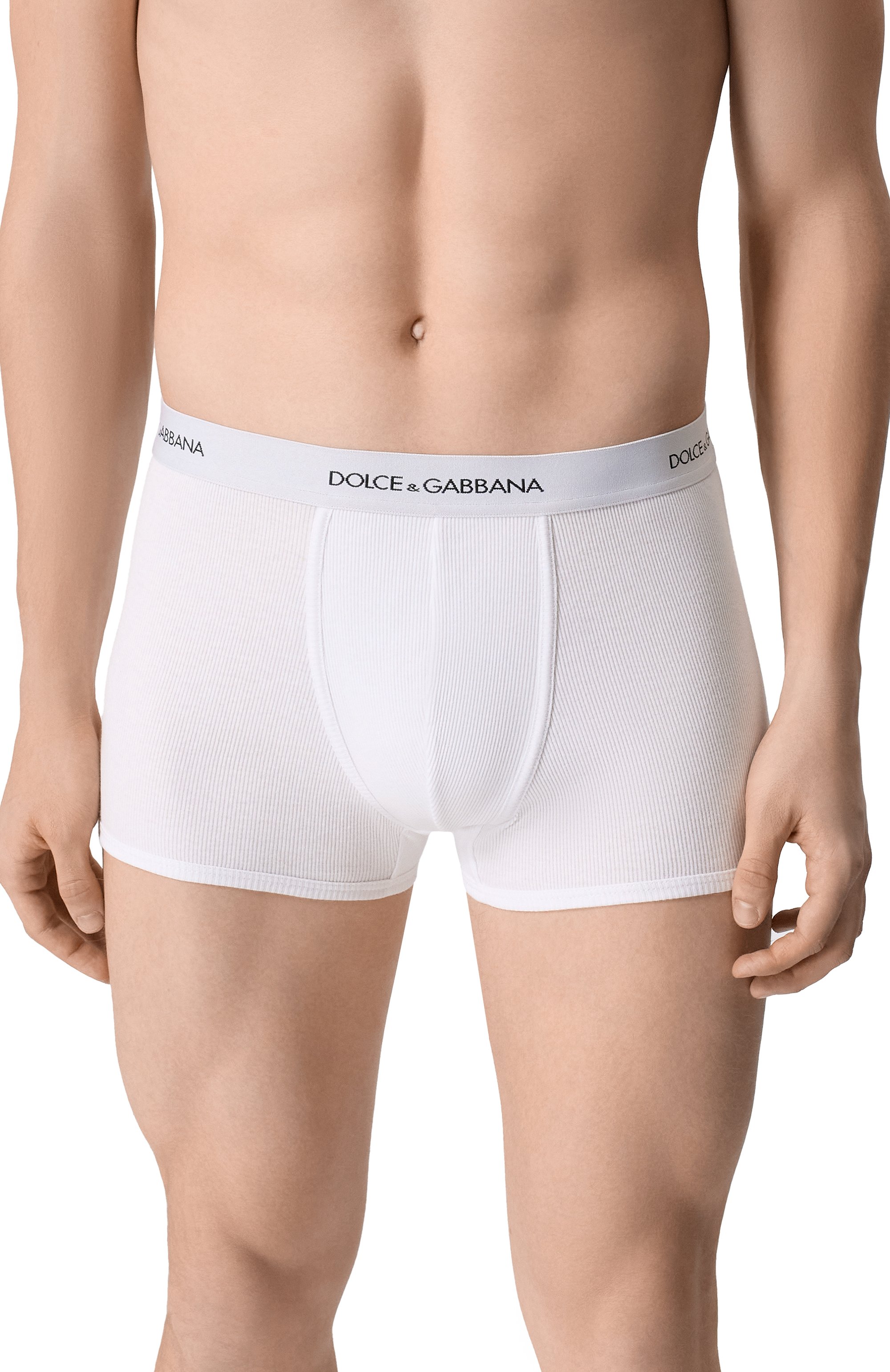 Хлопковые боксеры DOLCE & GABBANA белого цвета по цене 8420 руб., арт. M4C13J/0NN96_001, фото 2 Хлопковые боксеры DOLCE & GABBANA, арт. M4C13J/0NN96_001, фото 2