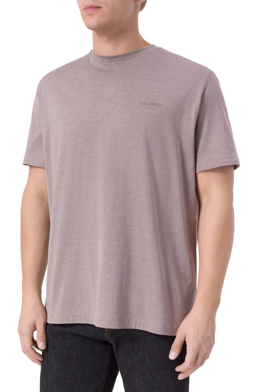 Футболка из шелка и хлопка Colombo TS00412/M0146-U Бежевый  TS00412/M0146-U Фото 3