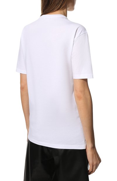 Хлопковая футболка ALEXANDER MCQUEEN белого цвета по цене 34950 руб., арт. 701258/QZAFT, фото 4 Хлопковая футболка ALEXANDER MCQUEEN, арт. 701258/QZAFT, фото 4