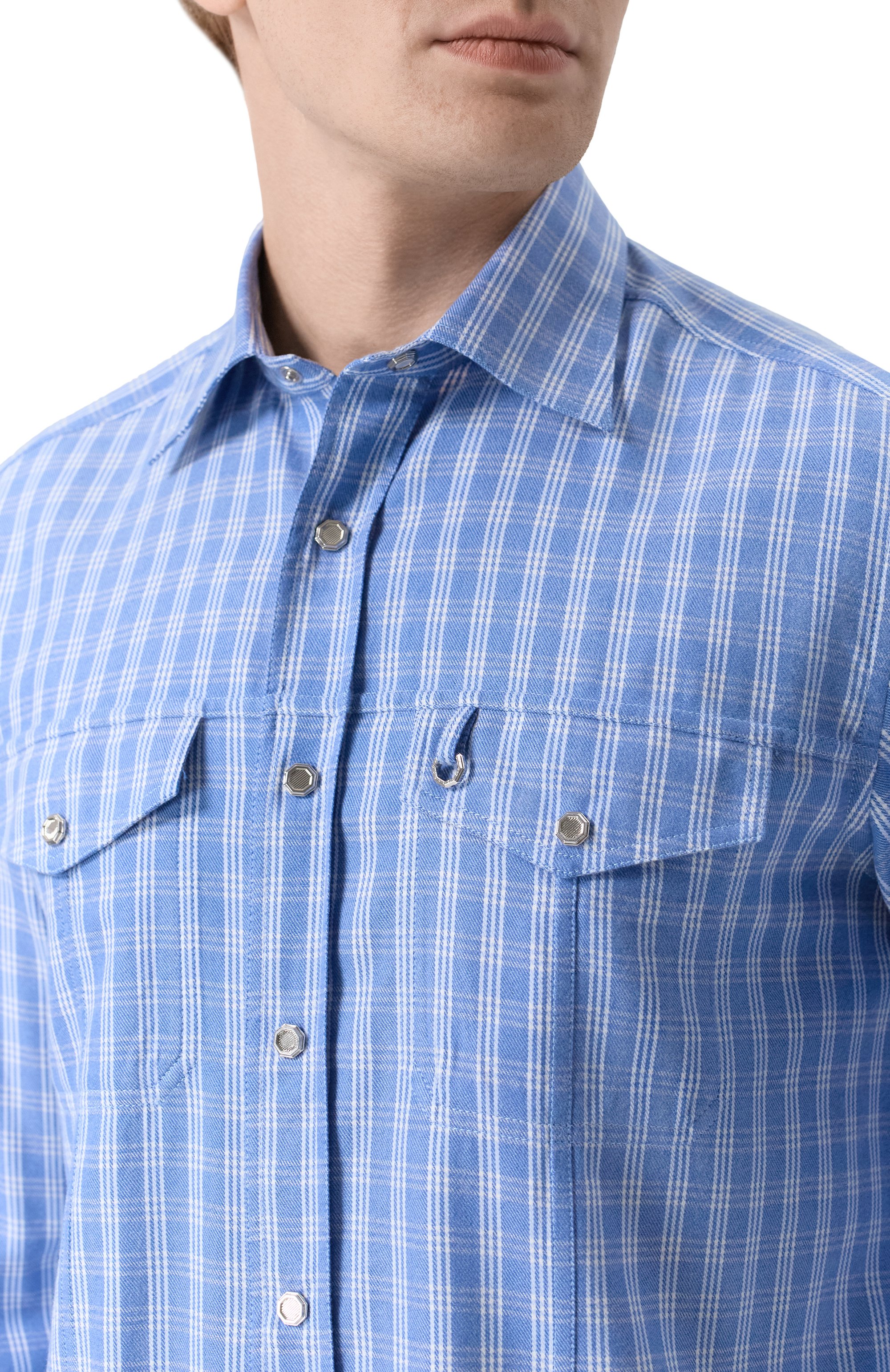 Рубашка из хлопка и лиоцелла STEFANO RICCI, арт. MC007067/BN2822, фото 5