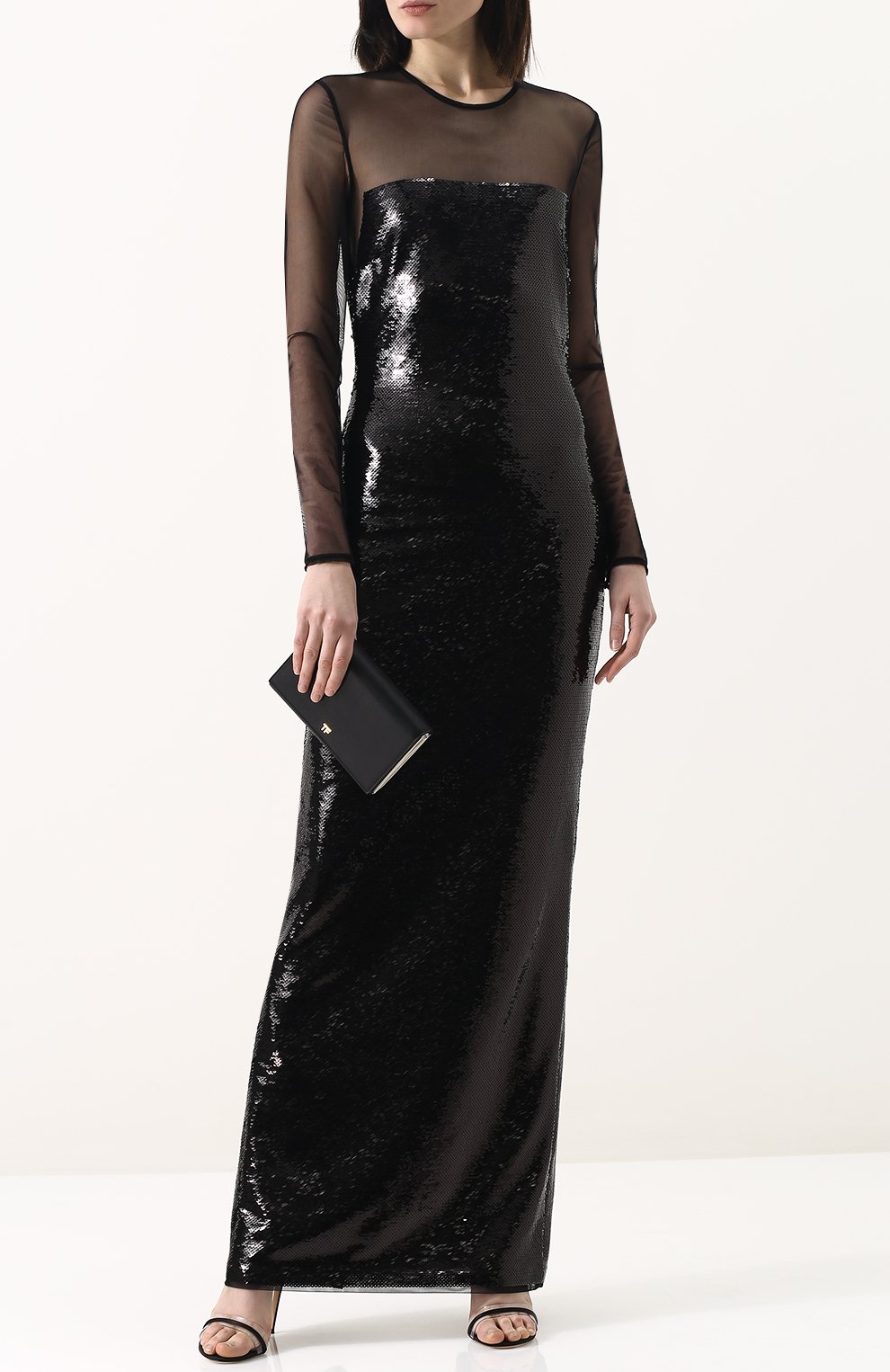 Приталенное платье-макси с длинным рукавом TOM FORD, арт. ABJ094-FAE363, фото 2