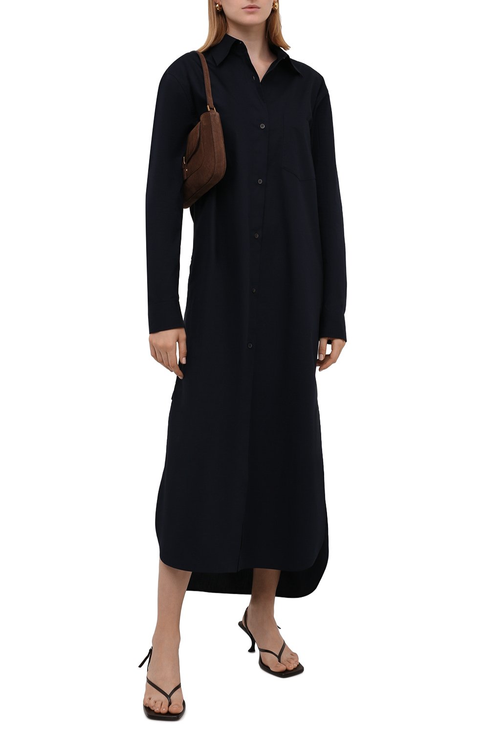 Хлопковое платье DRIES VAN NOTEN синего цвета по цене 54950 руб., арт. 212-011028-3013, фото 2 Хлопковое платье DRIES VAN NOTEN, арт. 212-011028-3013, фото 2