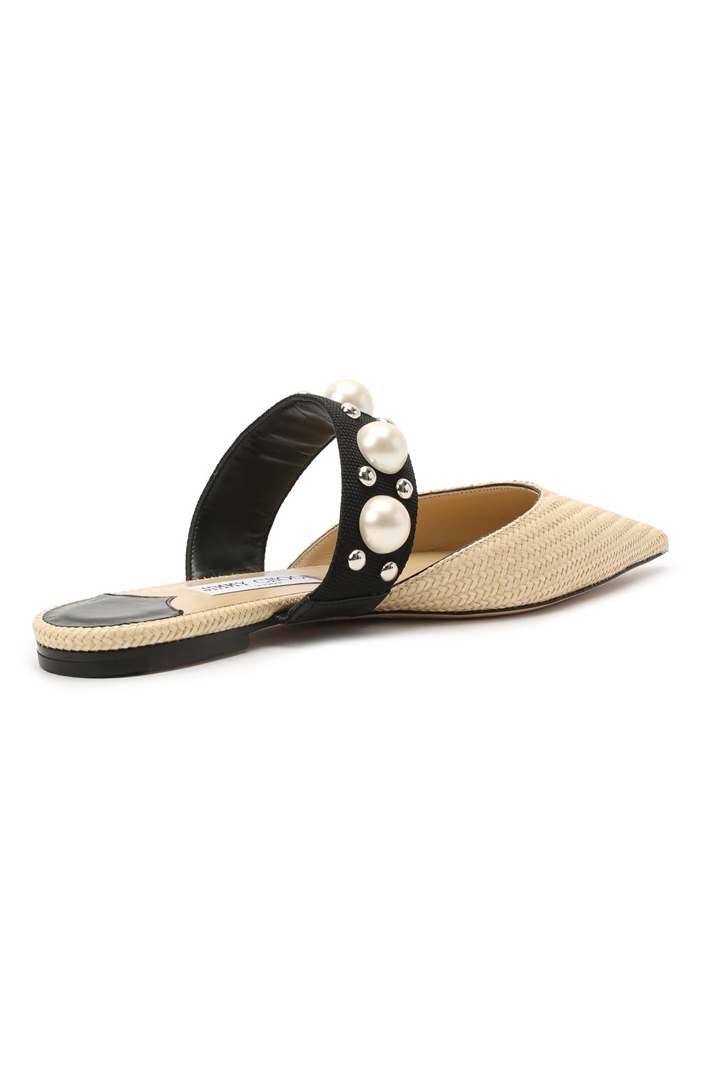 Текстильные сабо basette JIMMY CHOO, арт. BASETTE FLAT/ABG, фото 4